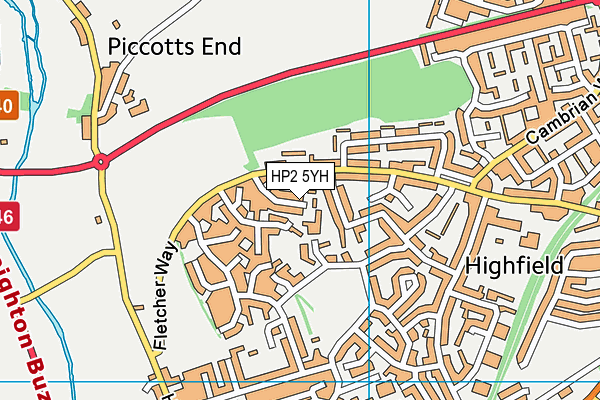HP2 5YH map - OS VectorMap District (Ordnance Survey)