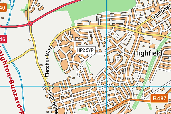 HP2 5YP map - OS VectorMap District (Ordnance Survey)