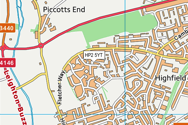 HP2 5YT map - OS VectorMap District (Ordnance Survey)