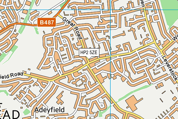HP2 5ZE map - OS VectorMap District (Ordnance Survey)