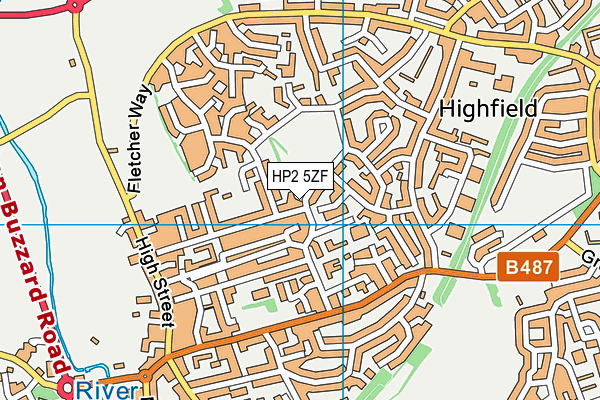 HP2 5ZF map - OS VectorMap District (Ordnance Survey)
