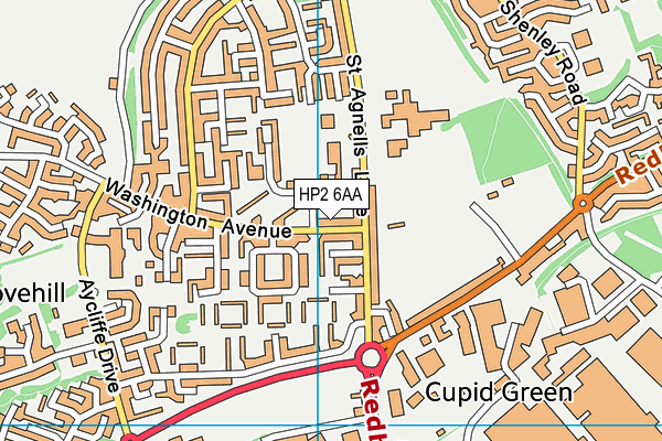 HP2 6AA map - OS VectorMap District (Ordnance Survey)