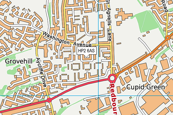 HP2 6AS map - OS VectorMap District (Ordnance Survey)