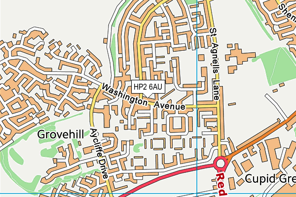 HP2 6AU map - OS VectorMap District (Ordnance Survey)