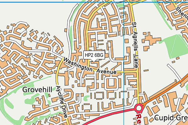 HP2 6BG map - OS VectorMap District (Ordnance Survey)