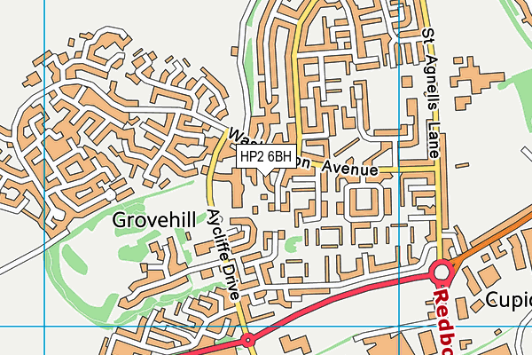 Redbourn Park School map (HP2 6BH) - OS VectorMap District (Ordnance Survey)