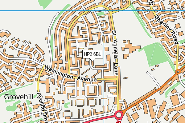 HP2 6BL map - OS VectorMap District (Ordnance Survey)