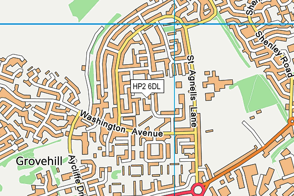 HP2 6DL map - OS VectorMap District (Ordnance Survey)