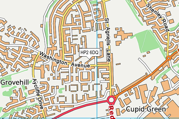 HP2 6DQ map - OS VectorMap District (Ordnance Survey)