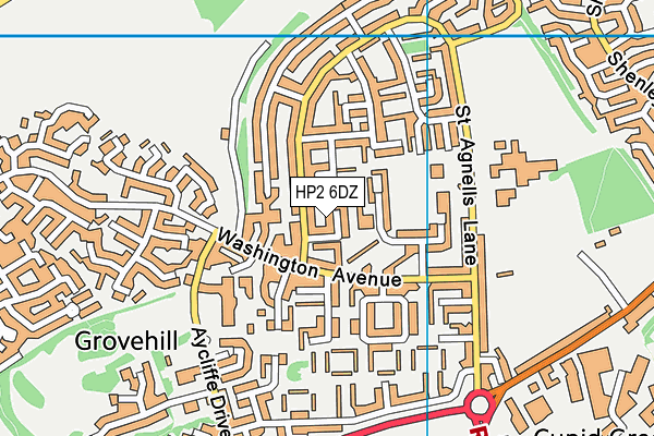 HP2 6DZ map - OS VectorMap District (Ordnance Survey)