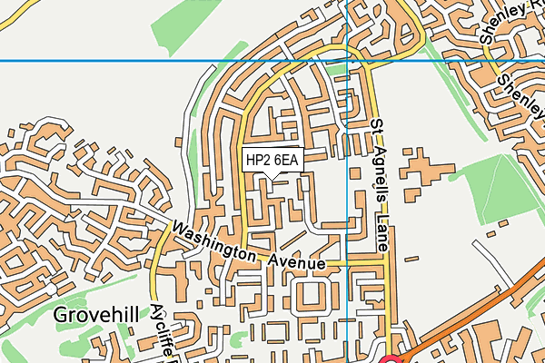 HP2 6EA map - OS VectorMap District (Ordnance Survey)