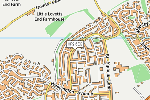 HP2 6EG map - OS VectorMap District (Ordnance Survey)