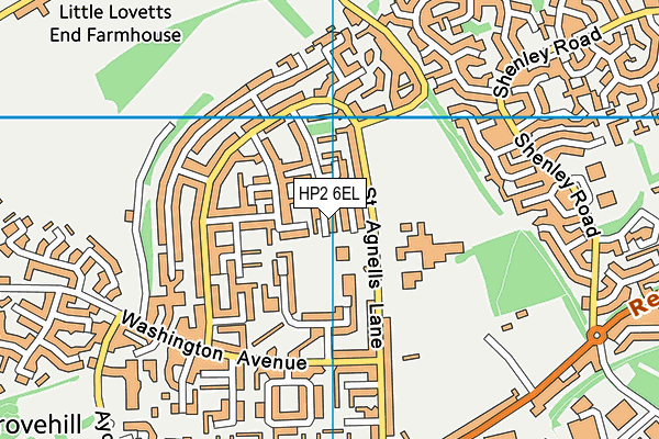 HP2 6EL map - OS VectorMap District (Ordnance Survey)