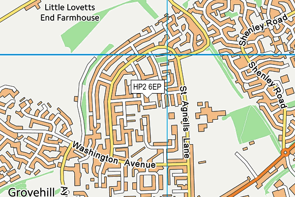 HP2 6EP map - OS VectorMap District (Ordnance Survey)