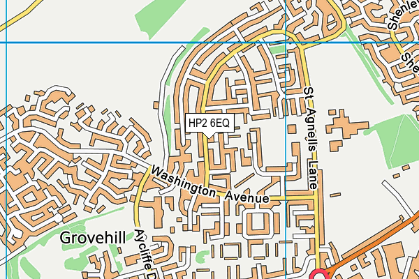 HP2 6EQ map - OS VectorMap District (Ordnance Survey)