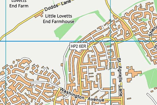 HP2 6ER map - OS VectorMap District (Ordnance Survey)