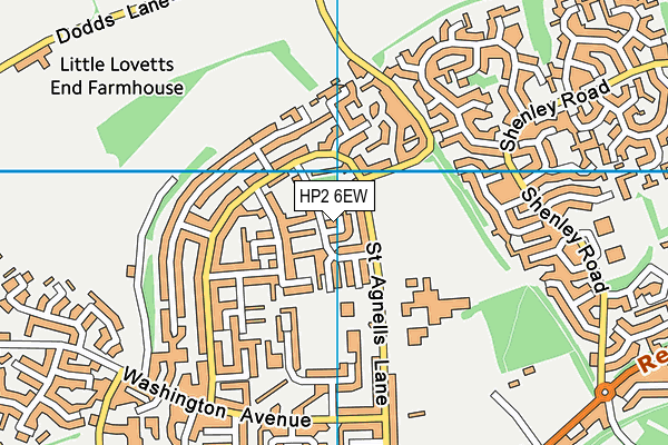 HP2 6EW map - OS VectorMap District (Ordnance Survey)