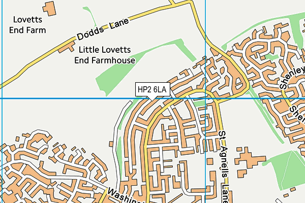 Grovehill Playing Fields map (HP2 6LA) - OS VectorMap District (Ordnance Survey)