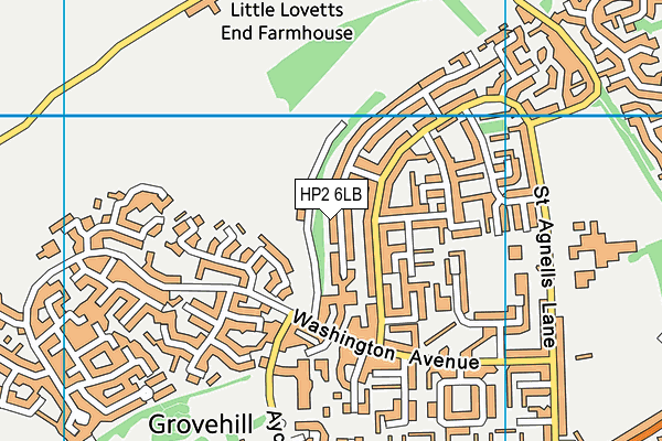 HP2 6LB map - OS VectorMap District (Ordnance Survey)