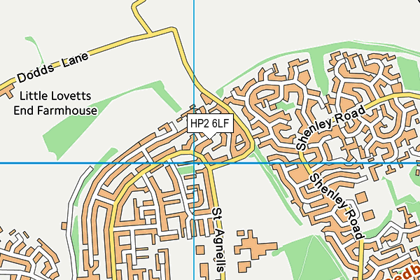 HP2 6LF map - OS VectorMap District (Ordnance Survey)