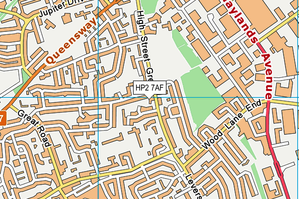 HP2 7AF map - OS VectorMap District (Ordnance Survey)