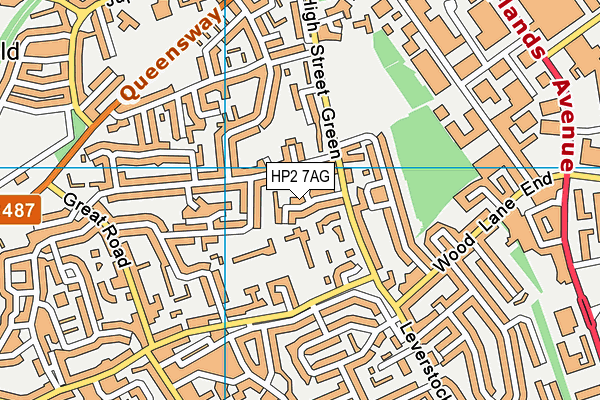 HP2 7AG map - OS VectorMap District (Ordnance Survey)