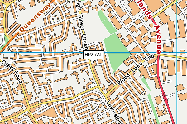 HP2 7AL map - OS VectorMap District (Ordnance Survey)