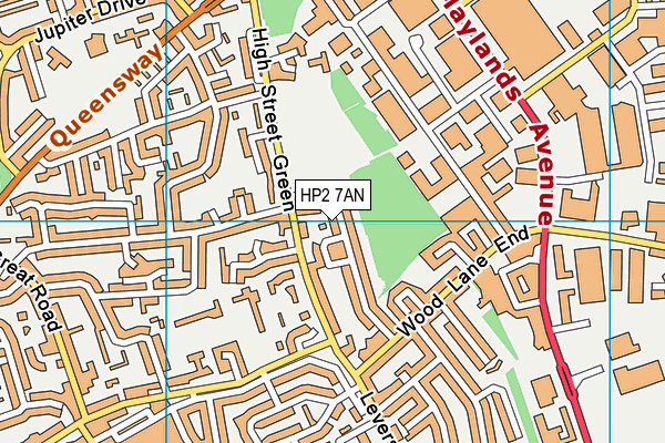 HP2 7AN map - OS VectorMap District (Ordnance Survey)
