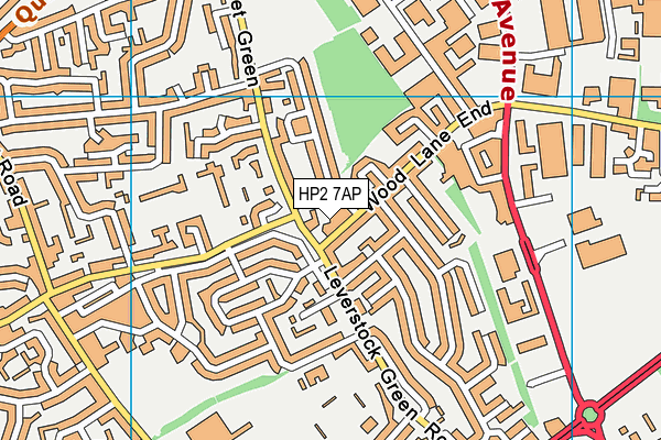 HP2 7AP map - OS VectorMap District (Ordnance Survey)