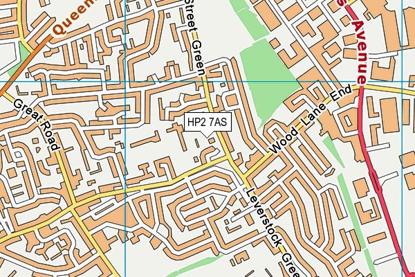 HP2 7AS map - OS VectorMap District (Ordnance Survey)