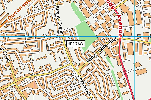 HP2 7AW map - OS VectorMap District (Ordnance Survey)