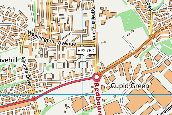 HP2 7BD map - OS VectorMap District (Ordnance Survey)