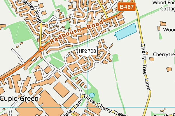 HP2 7DB map - OS VectorMap District (Ordnance Survey)
