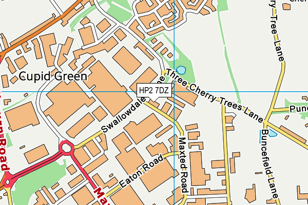 HP2 7DZ map - OS VectorMap District (Ordnance Survey)