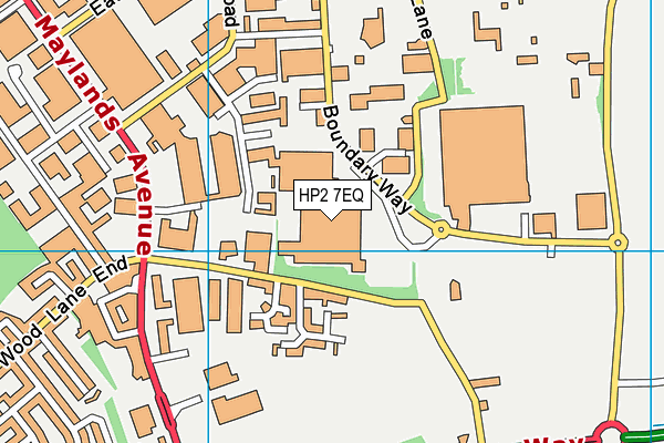 HP2 7EQ map - OS VectorMap District (Ordnance Survey)