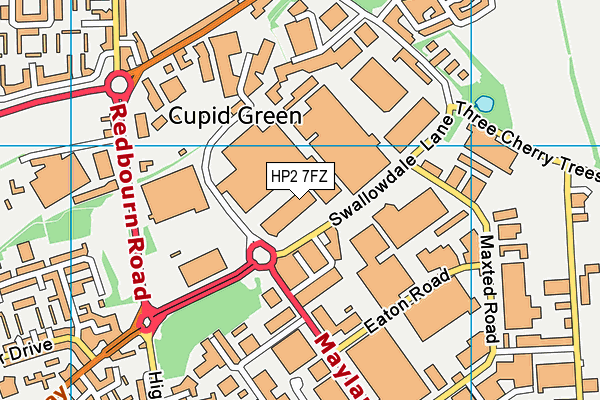 HP2 7FZ map - OS VectorMap District (Ordnance Survey)