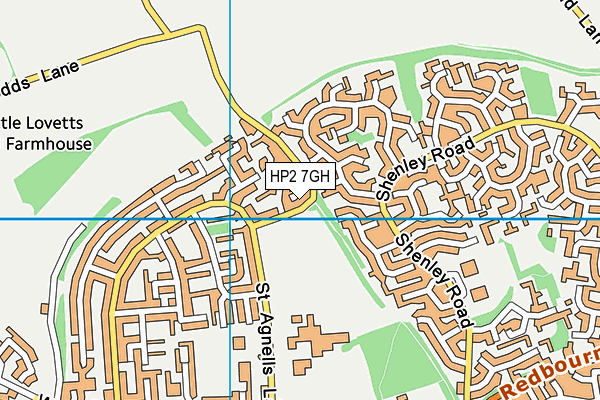 HP2 7GH map - OS VectorMap District (Ordnance Survey)