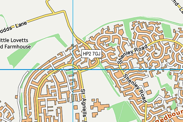 HP2 7GJ map - OS VectorMap District (Ordnance Survey)