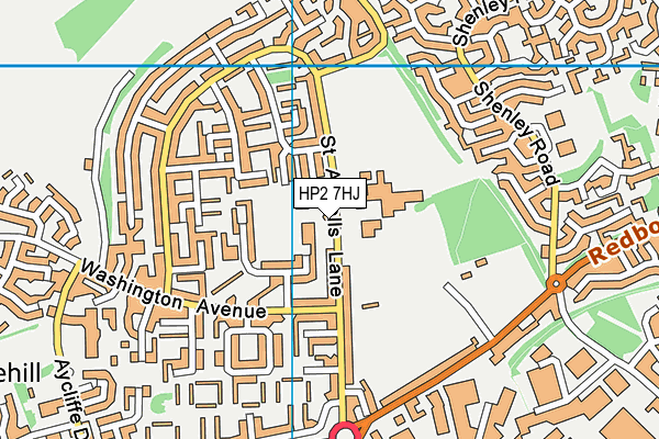 HP2 7HJ map - OS VectorMap District (Ordnance Survey)