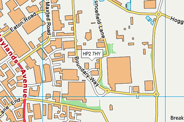 HP2 7HY map - OS VectorMap District (Ordnance Survey)