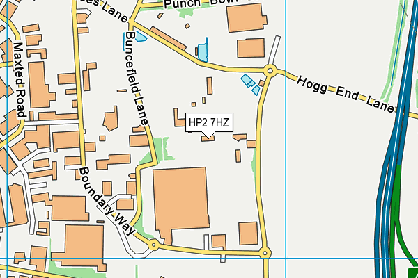 HP2 7HZ map - OS VectorMap District (Ordnance Survey)
