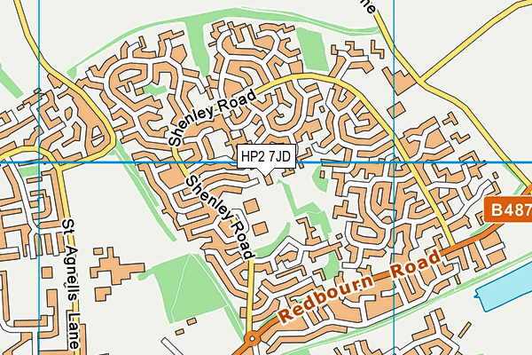 HP2 7JD map - OS VectorMap District (Ordnance Survey)