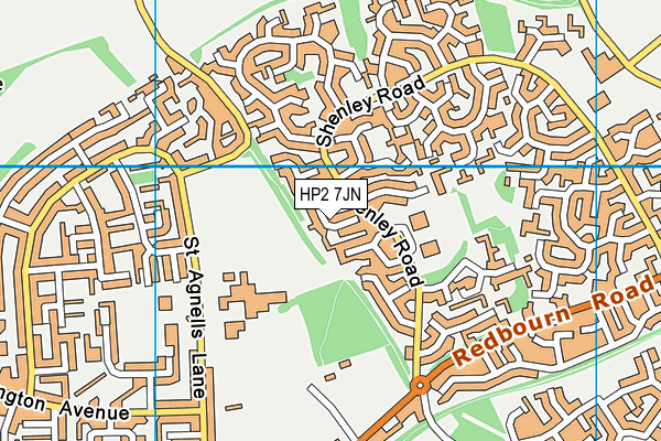 HP2 7JN map - OS VectorMap District (Ordnance Survey)