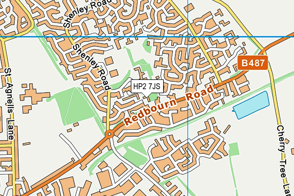 HP2 7JS map - OS VectorMap District (Ordnance Survey)