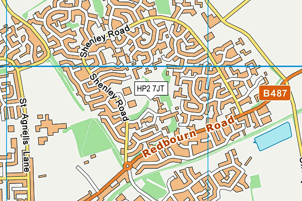 HP2 7JT map - OS VectorMap District (Ordnance Survey)