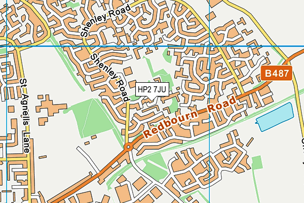 HP2 7JU map - OS VectorMap District (Ordnance Survey)
