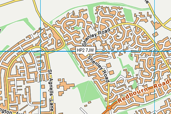 HP2 7JW map - OS VectorMap District (Ordnance Survey)