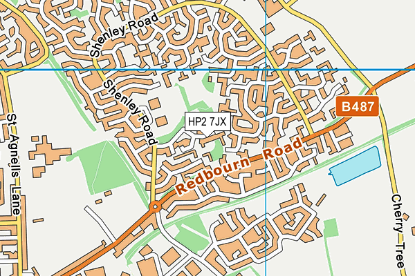 HP2 7JX map - OS VectorMap District (Ordnance Survey)