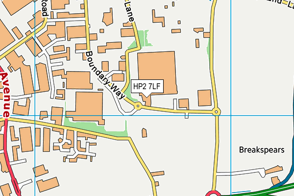 HP2 7LF map - OS VectorMap District (Ordnance Survey)