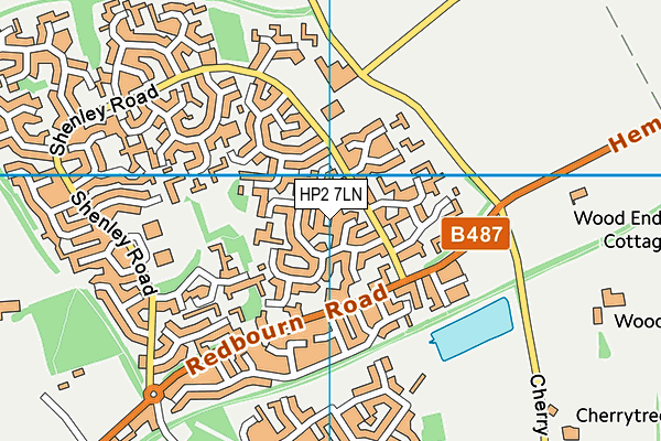 HP2 7LN map - OS VectorMap District (Ordnance Survey)